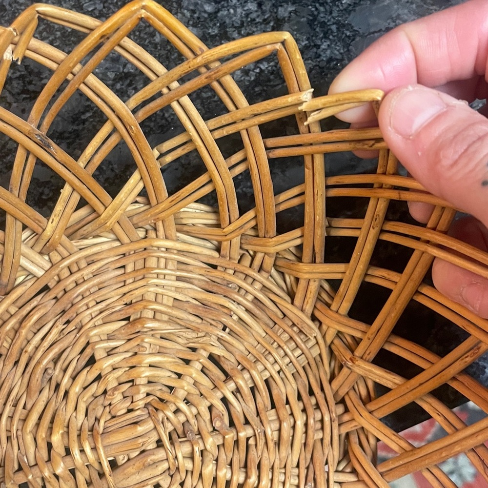 Woven Rattan Flower Basket - Picture 6 of 6